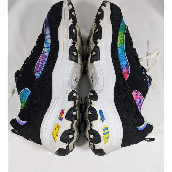 Skechers D'Lites Womens Summer Fiesta Black Rainbow Lace Up Sneaker Size 6.5 - Picture 5 of 10